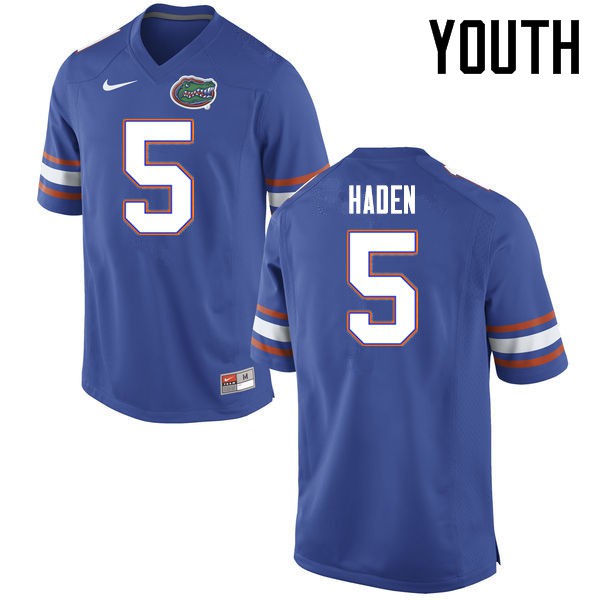 Florida Gators Youth #5 Joe Haden College Football Jerseys Blue